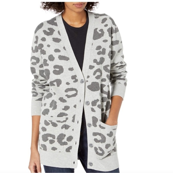 Daily Ritual Leopard Animal Print Cardigan - Picture 1 of 1